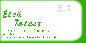 elek kotasz business card